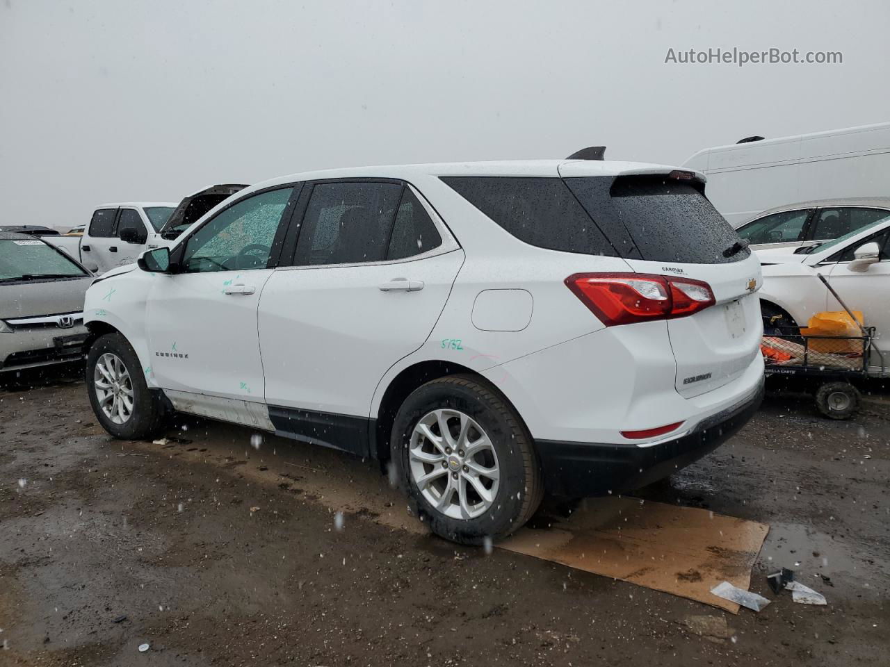 2020 Chevrolet Equinox Lt White vin: 2GNAXUEV9L6104386