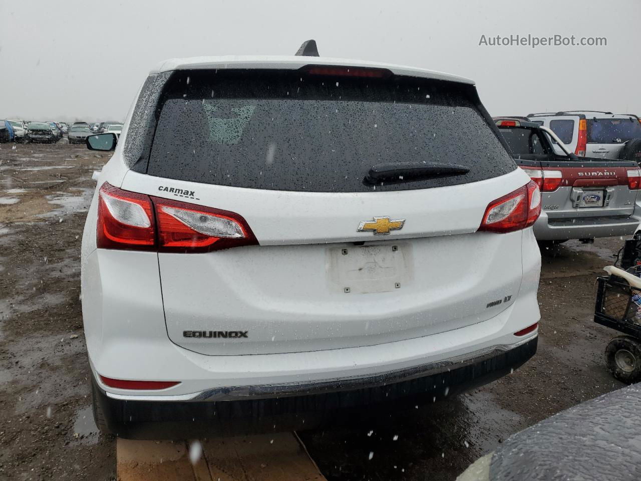 2020 Chevrolet Equinox Lt White vin: 2GNAXUEV9L6104386