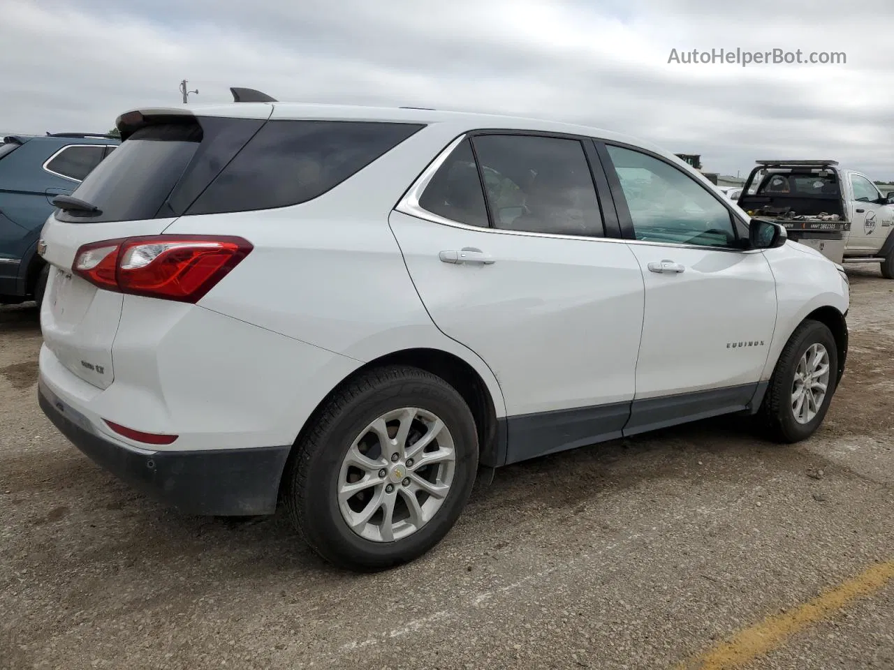 2019 Chevrolet Equinox Lt White vin: 2GNAXUEVXK6274173