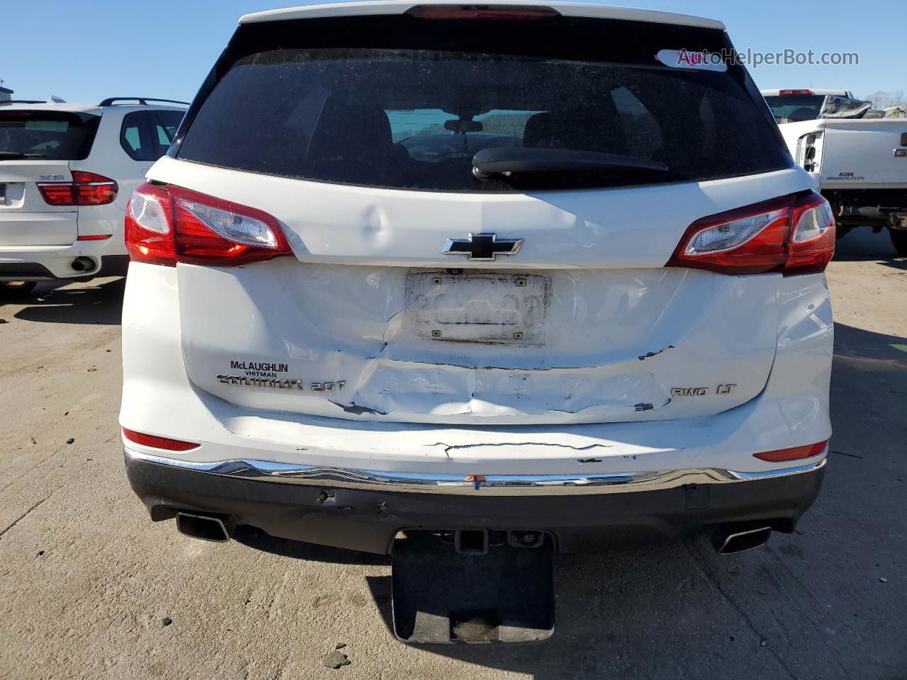 2019 Chevrolet Equinox Lt White vin: 2GNAXVEX5K6148889