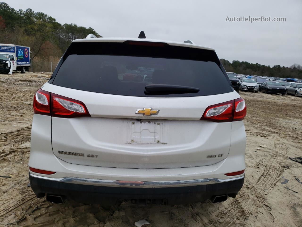 2019 Chevrolet Equinox Lt White vin: 2GNAXVEXXK6155725