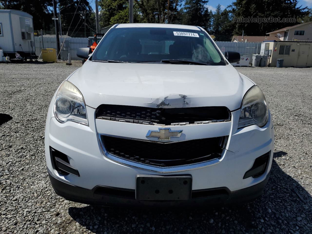 2012 Chevrolet Equinox Ls White vin: 2GNFLCEK2C6121516