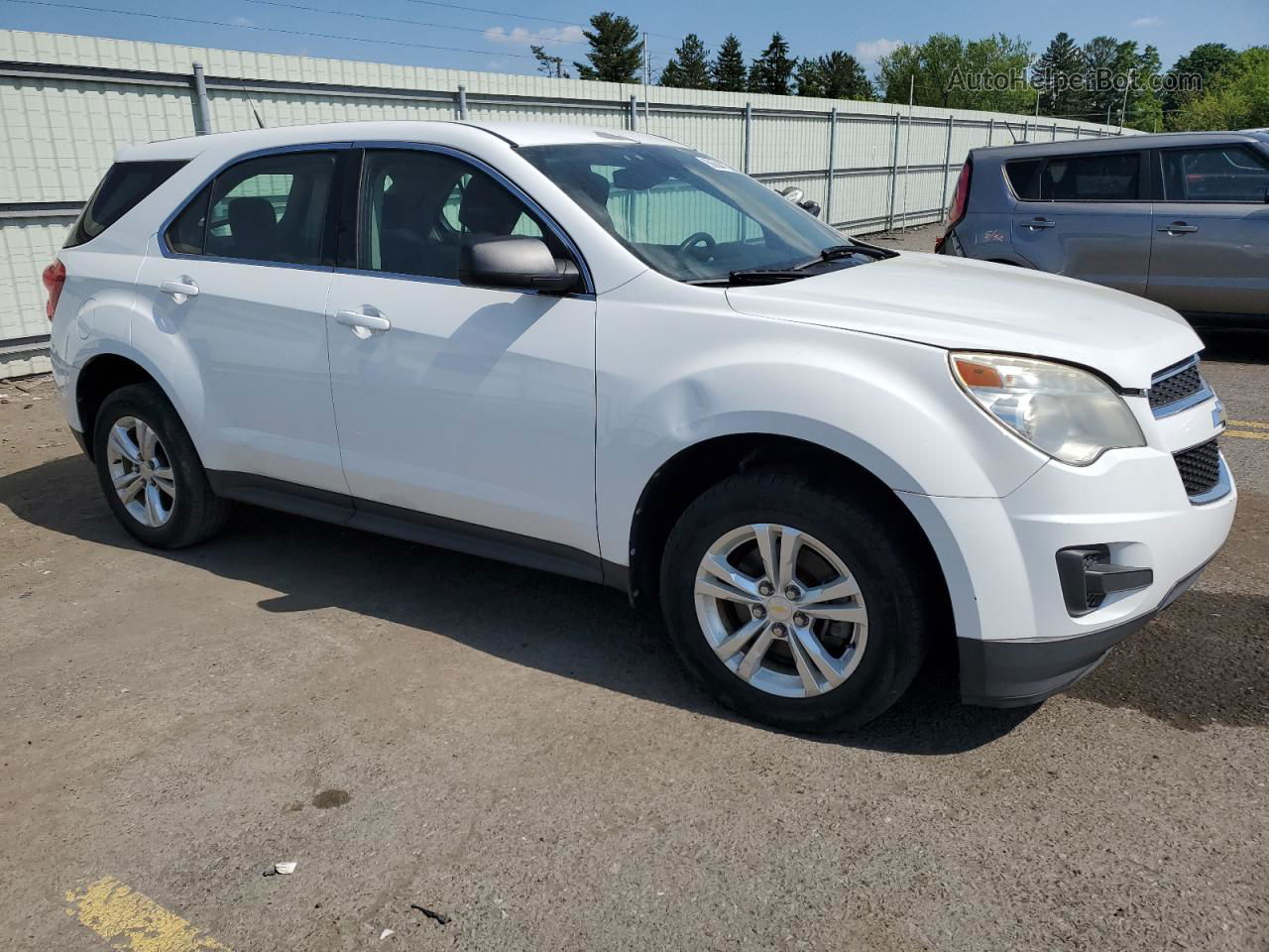 2012 Chevrolet Equinox Ls White vin: 2GNFLCEK2C6189704