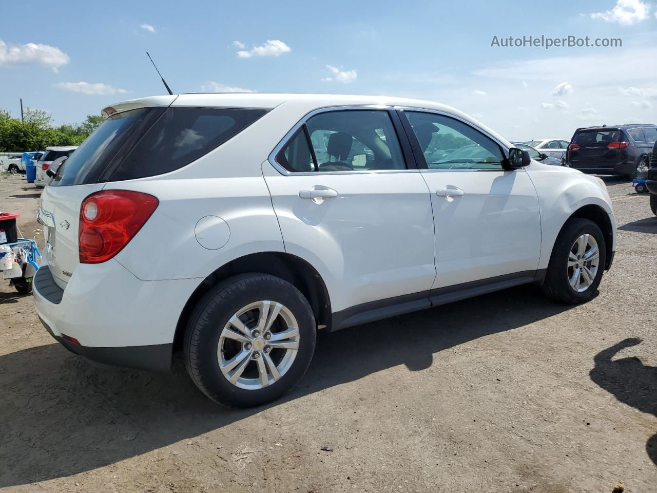 2012 Chevrolet Equinox Ls White vin: 2GNFLCEK2C6189704