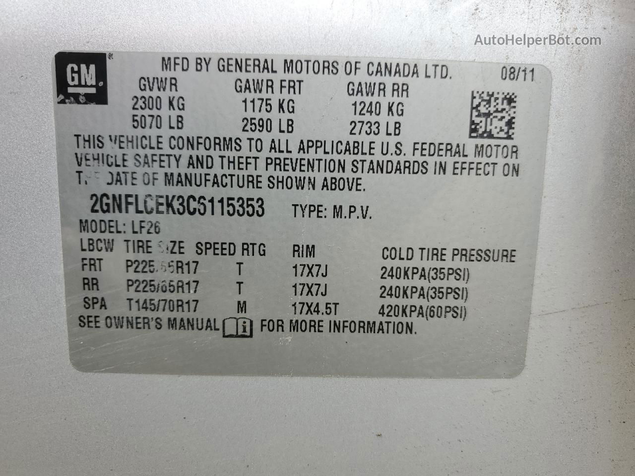 2012 Chevrolet Equinox Ls Silver vin: 2GNFLCEK3C6115353