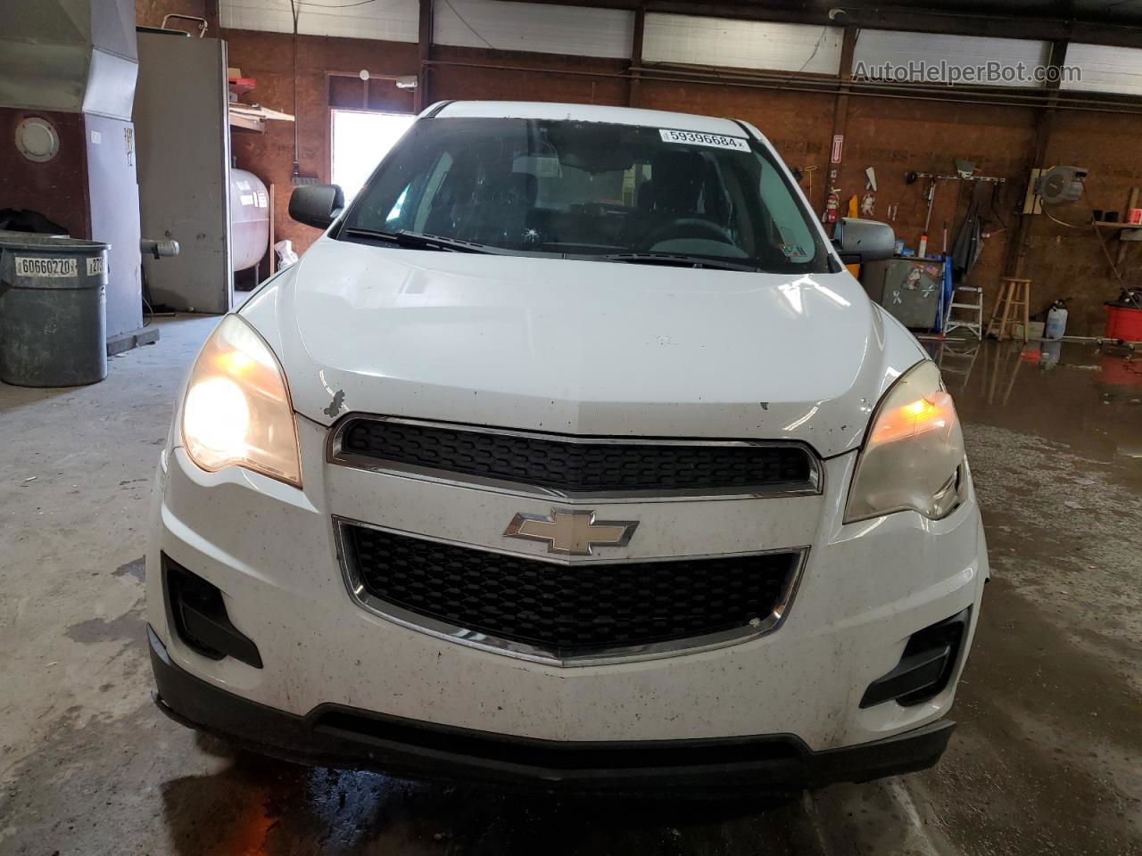 2012 Chevrolet Equinox Ls White vin: 2GNFLCEK5C6112096