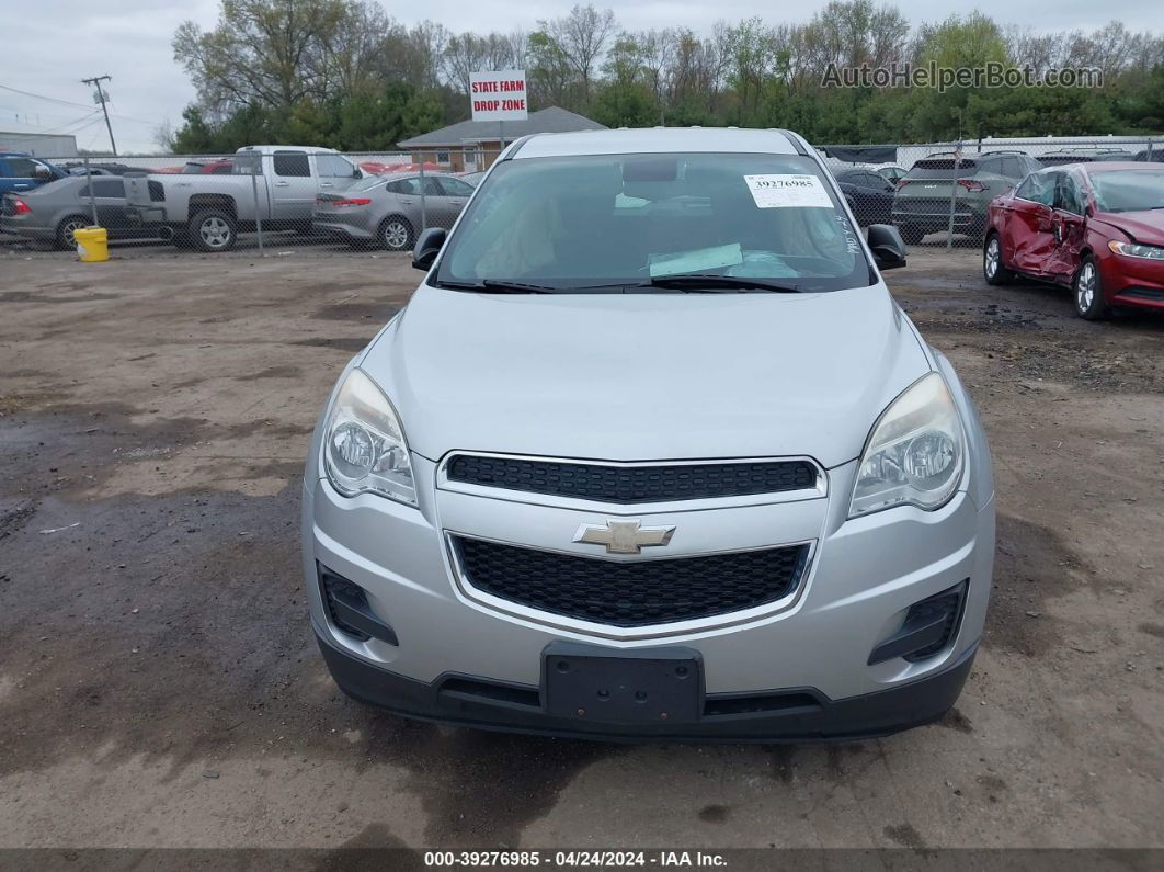 2012 Chevrolet Equinox Ls Silver vin: 2GNFLCEK5C6176381