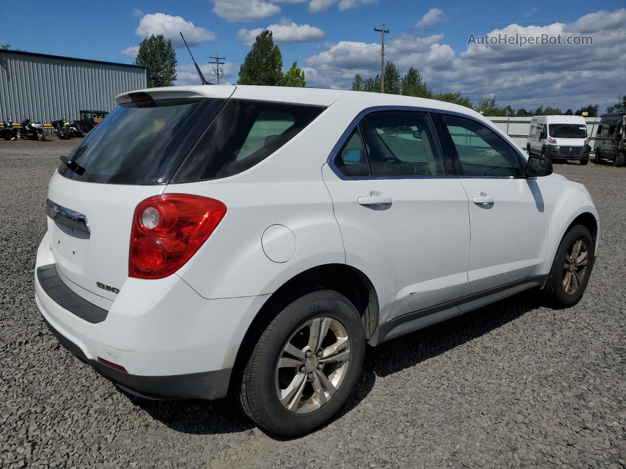 2012 Chevrolet Equinox Ls White vin: 2GNFLCEK7C6229713