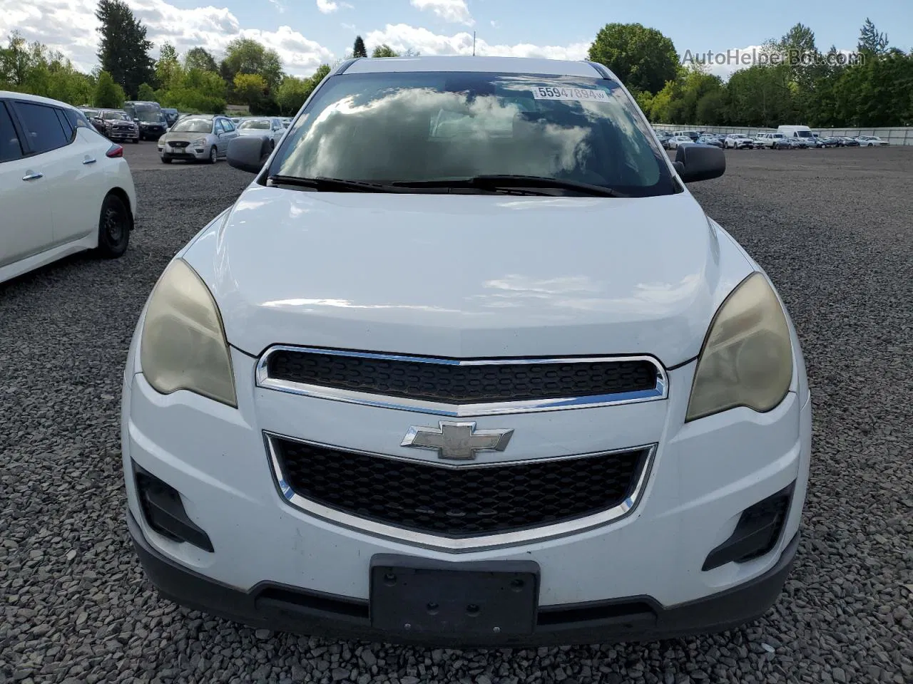 2012 Chevrolet Equinox Ls White vin: 2GNFLCEK7C6229713