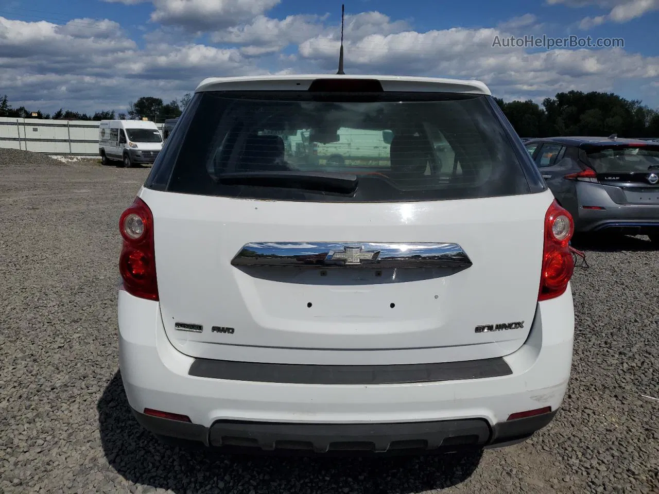 2012 Chevrolet Equinox Ls White vin: 2GNFLCEK7C6229713