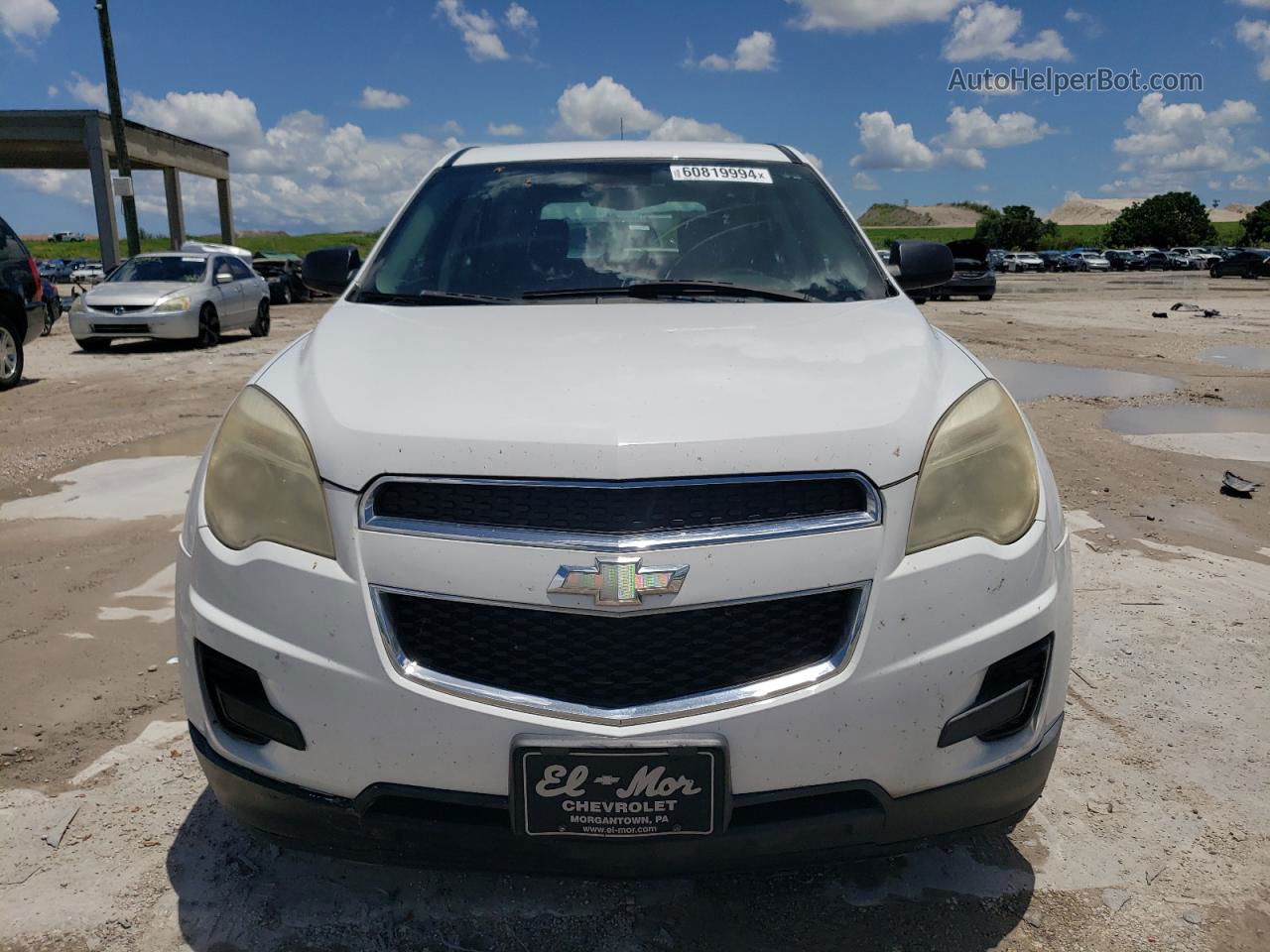 2012 Chevrolet Equinox Ls White vin: 2GNFLCEK7C6311747