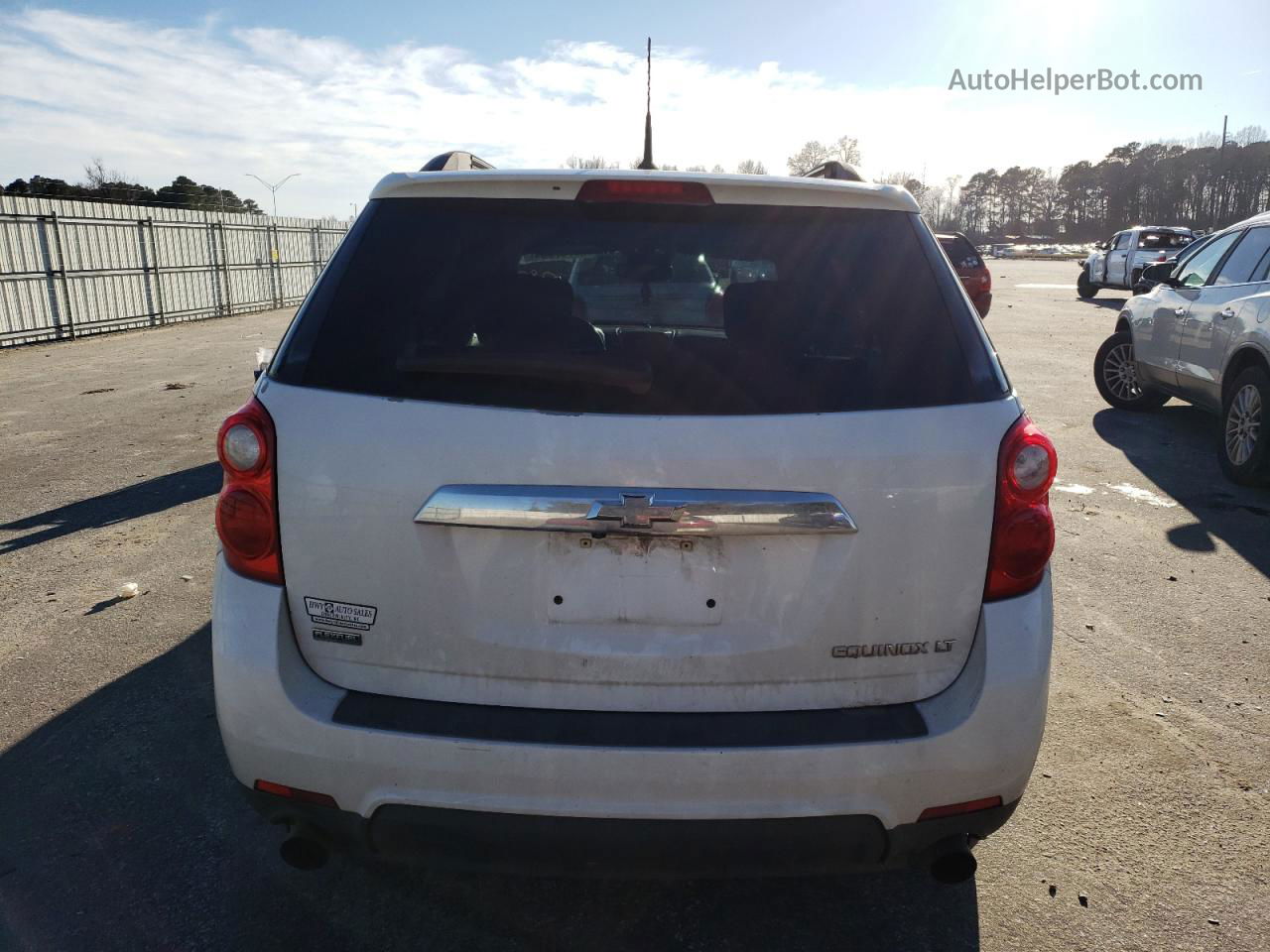 2012 Chevrolet Equinox Lt White vin: 2GNFLDE58C6281948