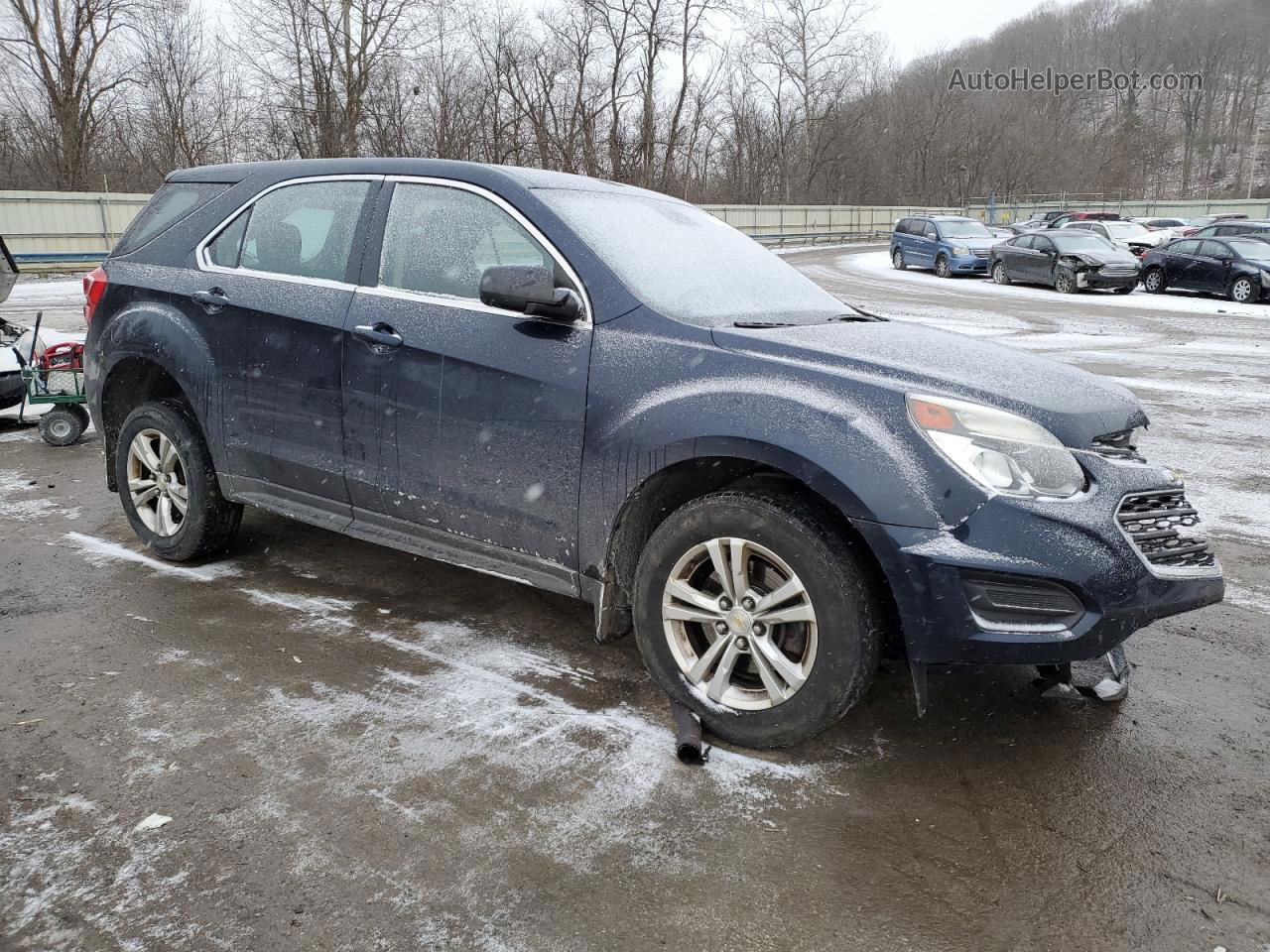 2016 Chevrolet Equinox Ls Blue vin: 2GNFLEEK1G6124327