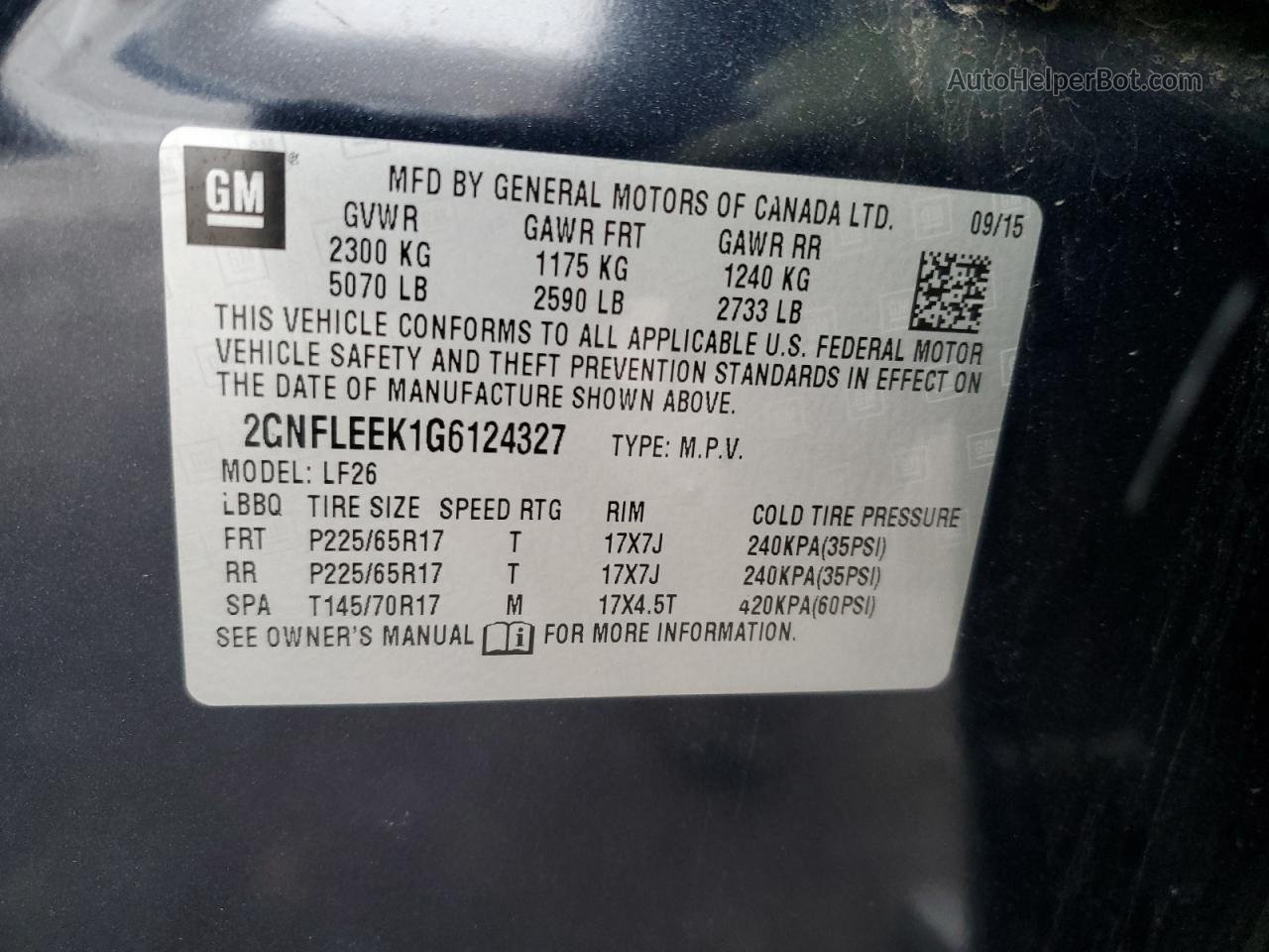 2016 Chevrolet Equinox Ls Синий vin: 2GNFLEEK1G6124327