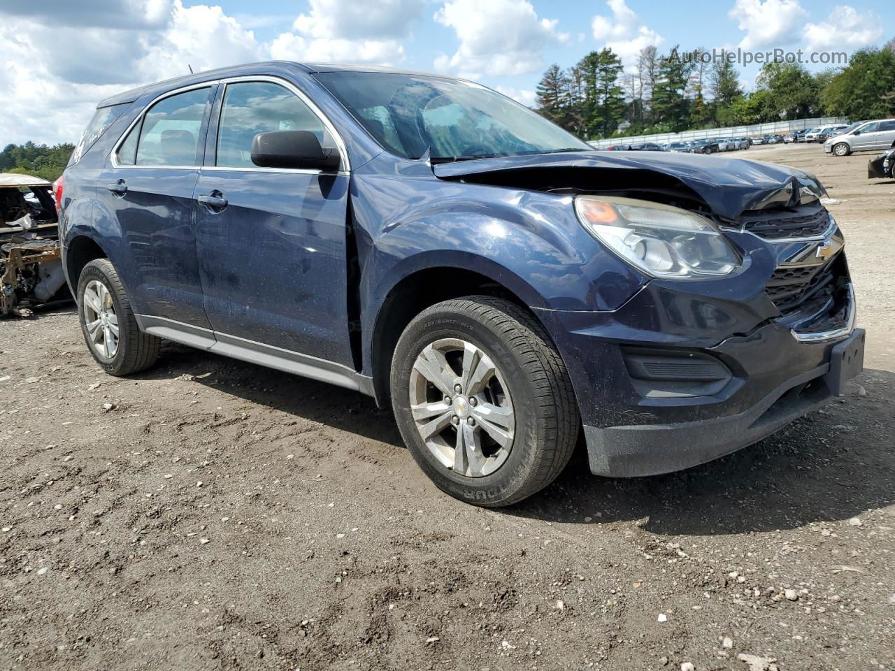 2016 Chevrolet Equinox Ls Blue vin: 2GNFLEEK1G6193700