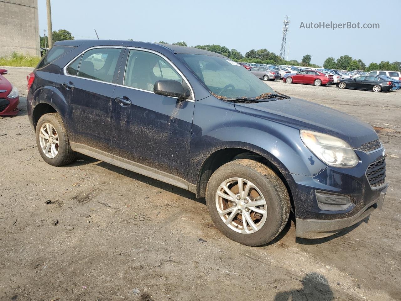 2017 Chevrolet Equinox Ls Blue vin: 2GNFLEEK2H6230531