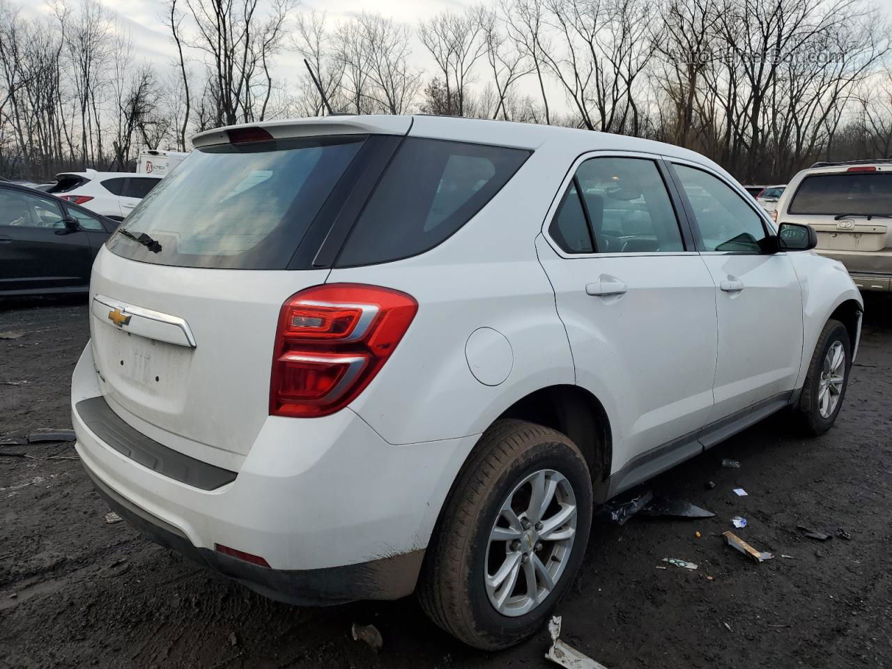 2017 Chevrolet Equinox Ls White vin: 2GNFLEEK2H6238144