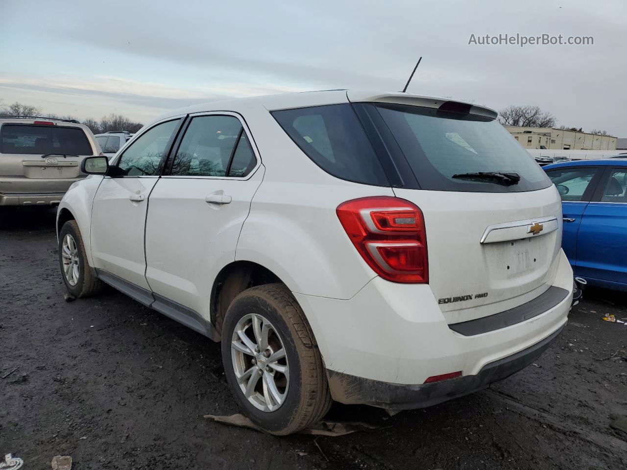 2017 Chevrolet Equinox Ls White vin: 2GNFLEEK2H6238144