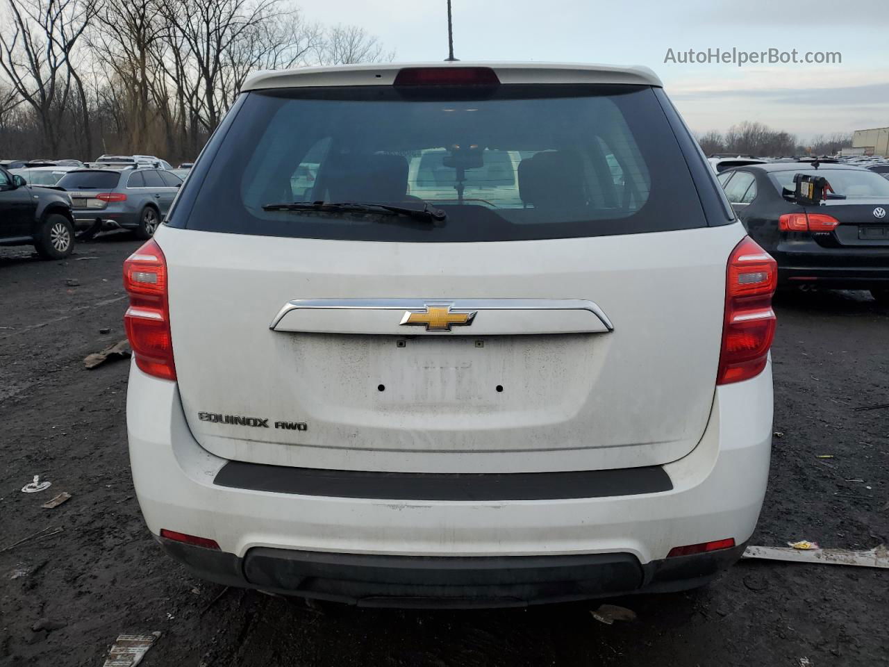 2017 Chevrolet Equinox Ls White vin: 2GNFLEEK2H6238144