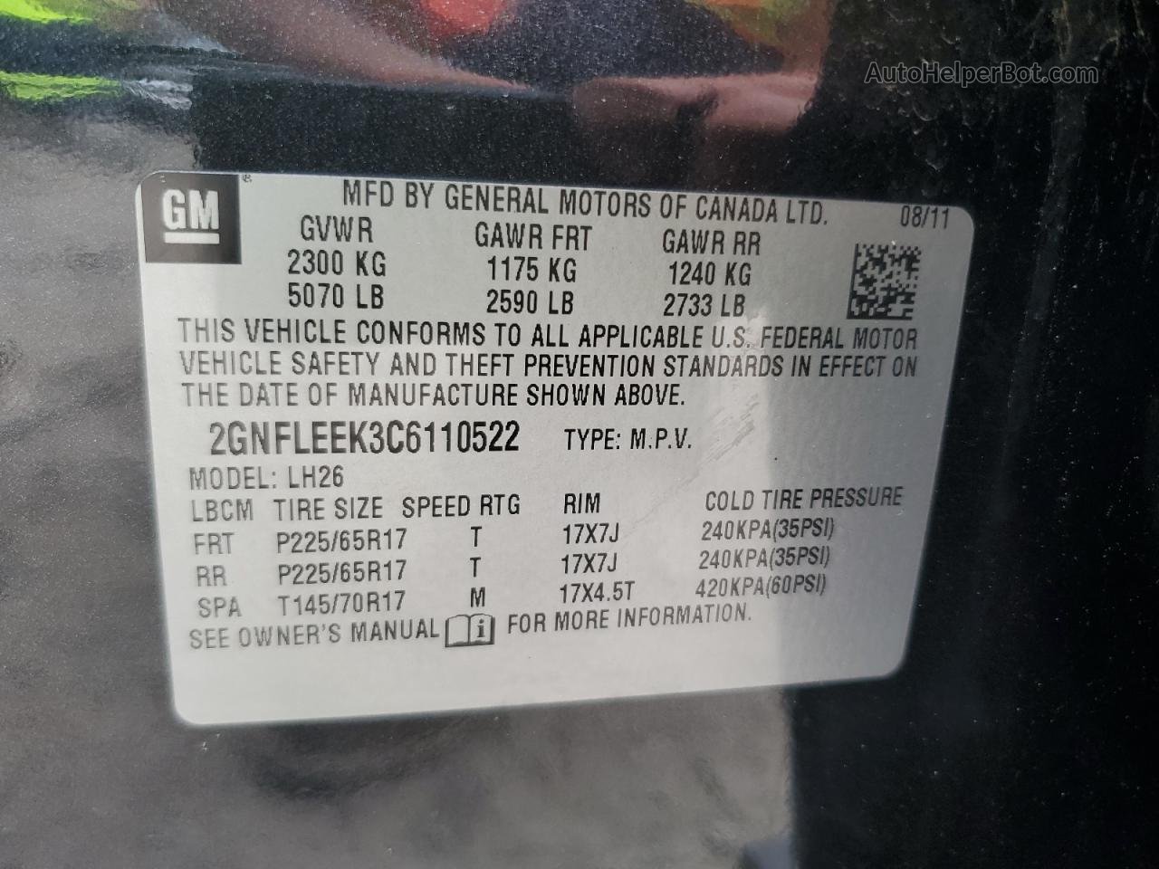 2012 Chevrolet Equinox Lt Черный vin: 2GNFLEEK3C6110522