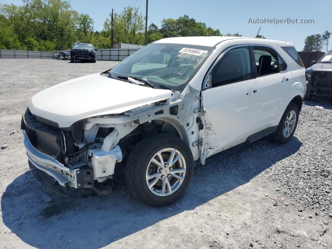 2017 Chevrolet Equinox Ls Белый vin: 2GNFLEEK3H6144161