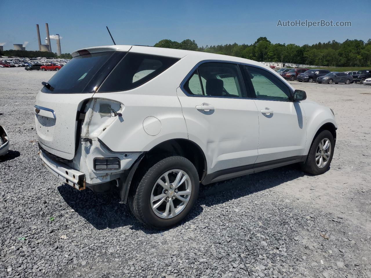 2017 Chevrolet Equinox Ls White vin: 2GNFLEEK3H6144161