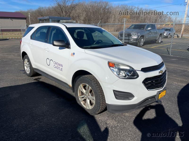 2016 Chevrolet Equinox Ls White vin: 2GNFLEEK4G6357862