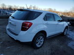 2017 Chevrolet Equinox Ls White vin: 2GNFLEEK4H6232233