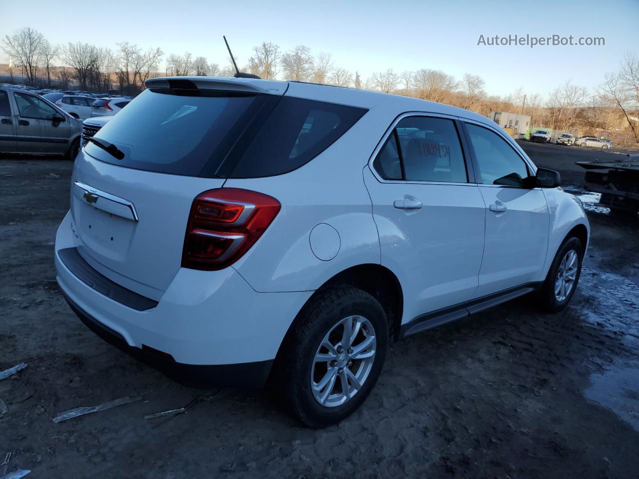 2017 Chevrolet Equinox Ls White vin: 2GNFLEEK4H6232233