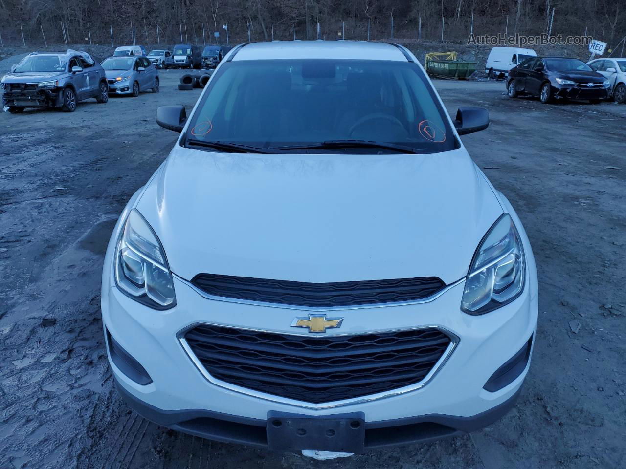 2017 Chevrolet Equinox Ls White vin: 2GNFLEEK4H6232233