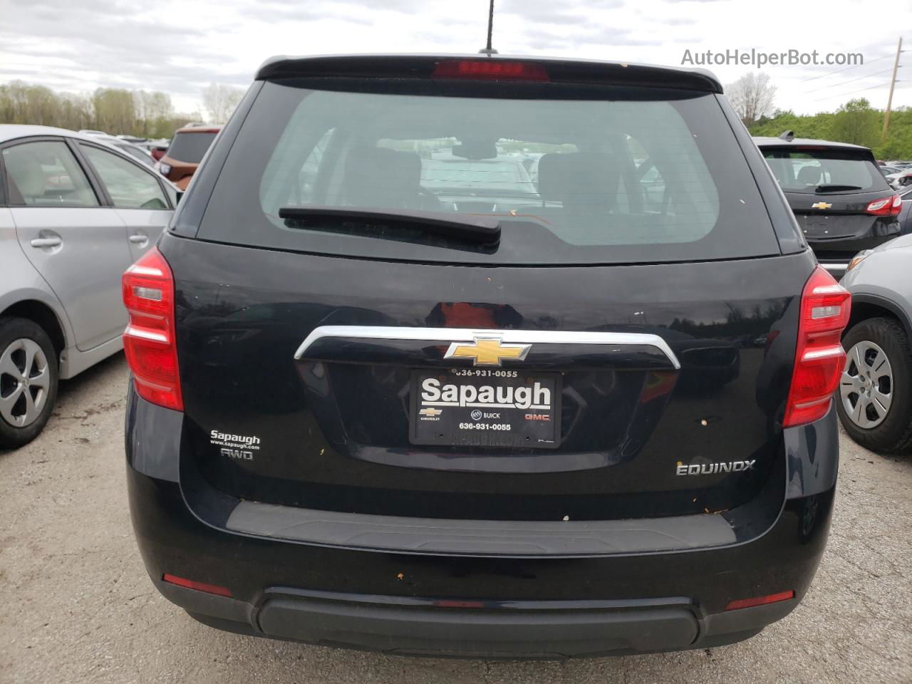 2016 Chevrolet Equinox Ls Black vin: 2GNFLEEK5G6207386