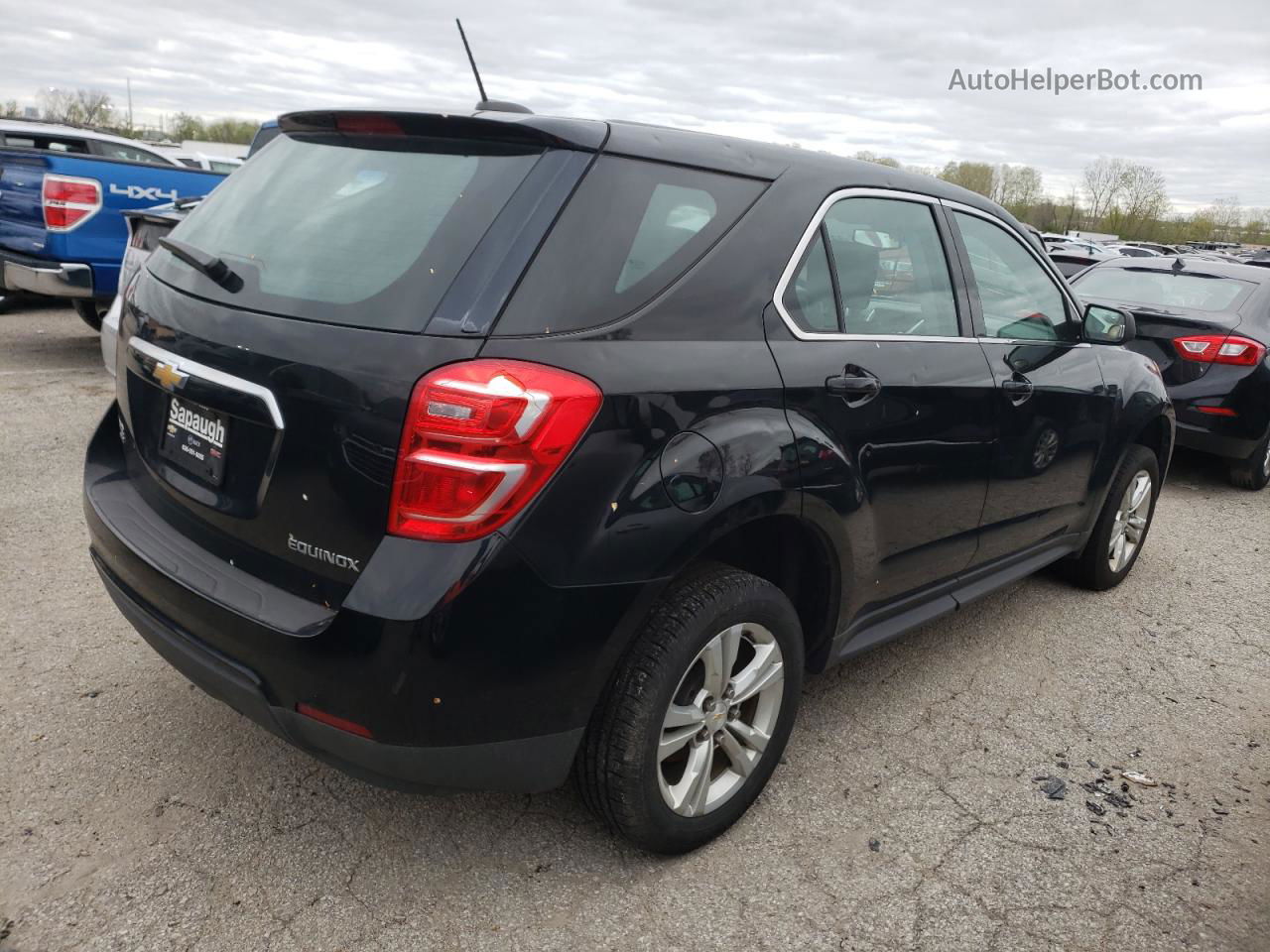 2016 Chevrolet Equinox Ls Black vin: 2GNFLEEK5G6207386