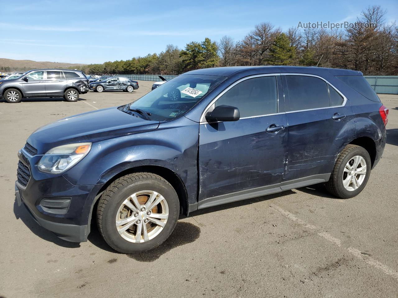 2016 Chevrolet Equinox Ls Синий vin: 2GNFLEEK5G6221854