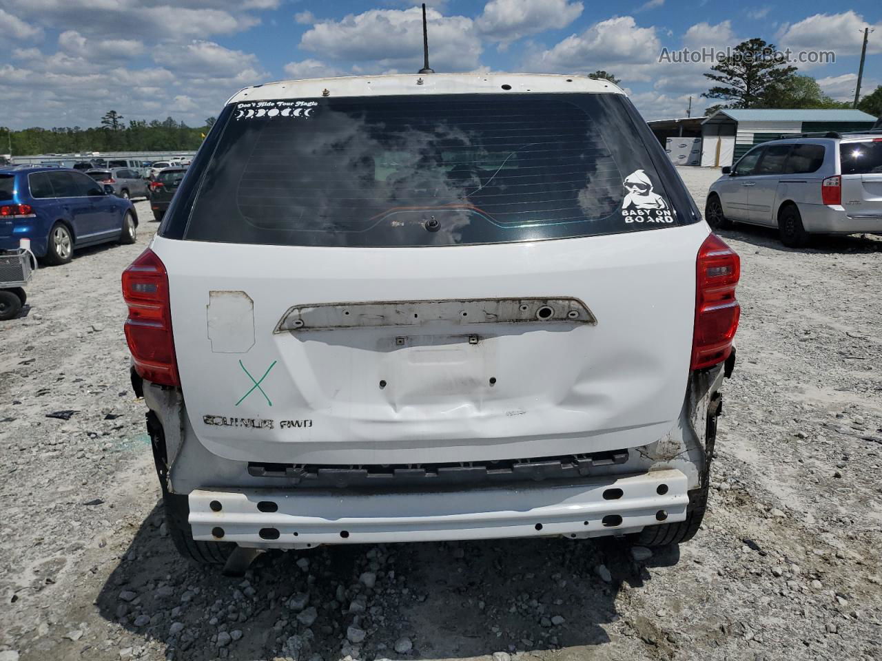 2017 Chevrolet Equinox Ls White vin: 2GNFLEEK5H6307716