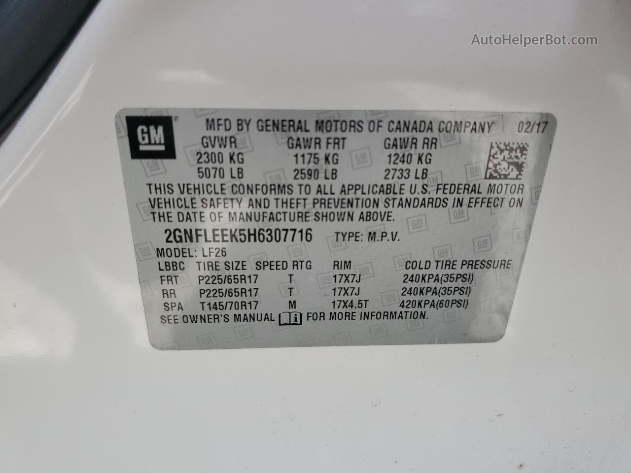 2017 Chevrolet Equinox Ls White vin: 2GNFLEEK5H6307716