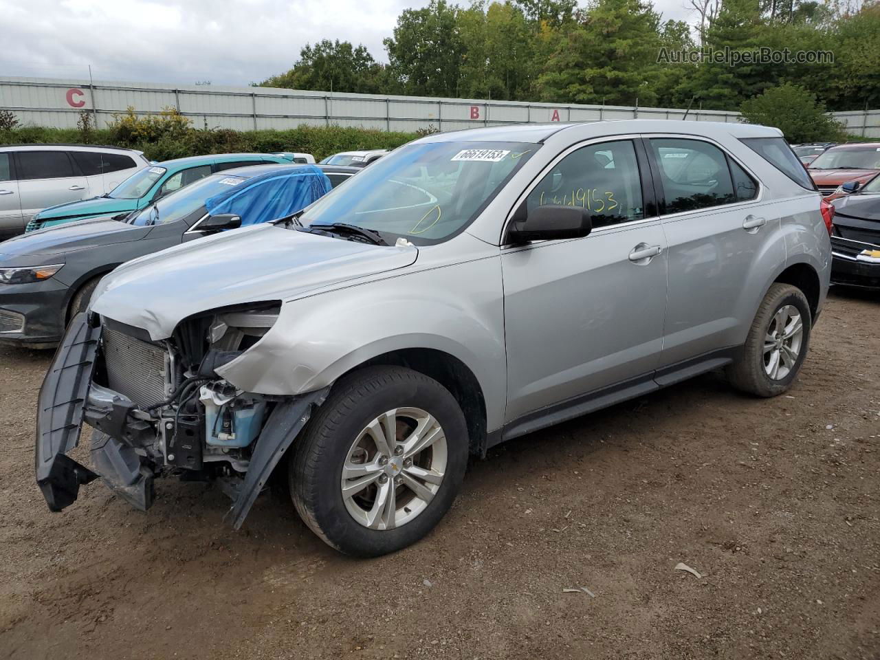 2016 Chevrolet Equinox Ls Silver vin: 2GNFLEEK6G6212113