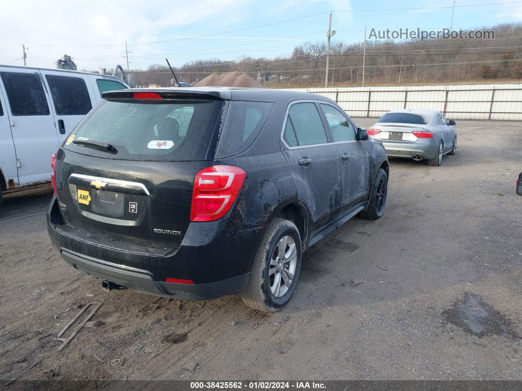 2016 Chevrolet Equinox Ls Black vin: 2GNFLEEK6G6245595