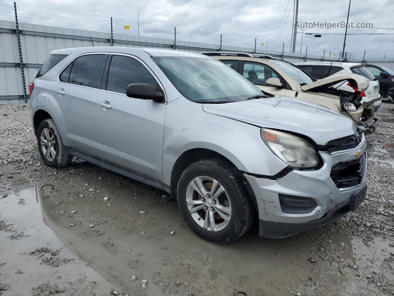 2016 Chevrolet Equinox Ls Silver vin: 2GNFLEEK6G6281030