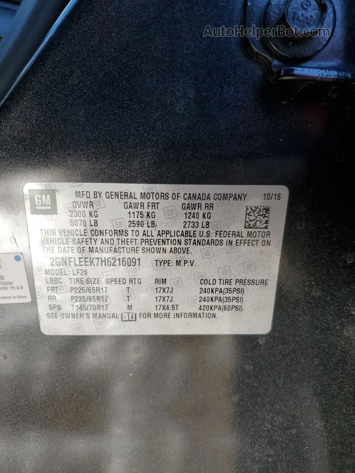 2017 Chevrolet Equinox Ls Угольный vin: 2GNFLEEK7H6216091