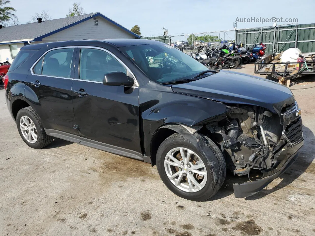 2017 Chevrolet Equinox Ls Black vin: 2GNFLEEK7H6289834