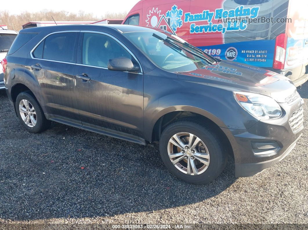 2016 Chevrolet Equinox Ls Gray vin: 2GNFLEEK8G6129380