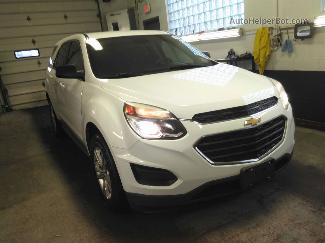 2016 Chevrolet Equinox Ls White vin: 2GNFLEEK8G6254881