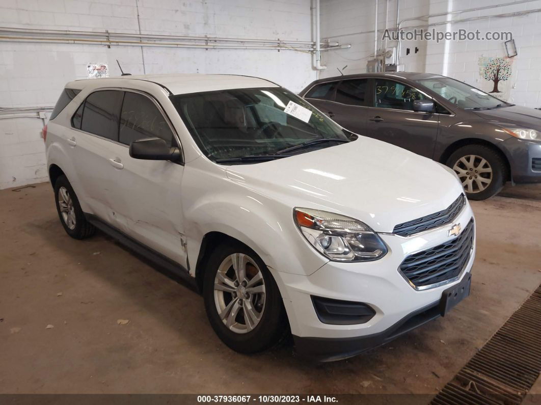 2016 Chevrolet Equinox Ls White vin: 2GNFLEEK9G6143272