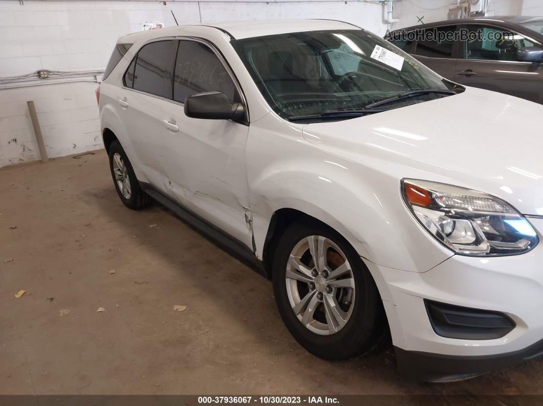 2016 Chevrolet Equinox Ls White vin: 2GNFLEEK9G6143272