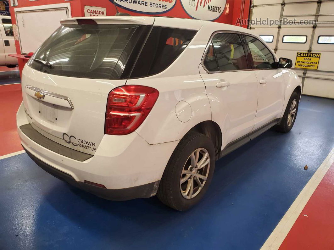 2017 Chevrolet Equinox Ls White vin: 2GNFLEEK9H6332733