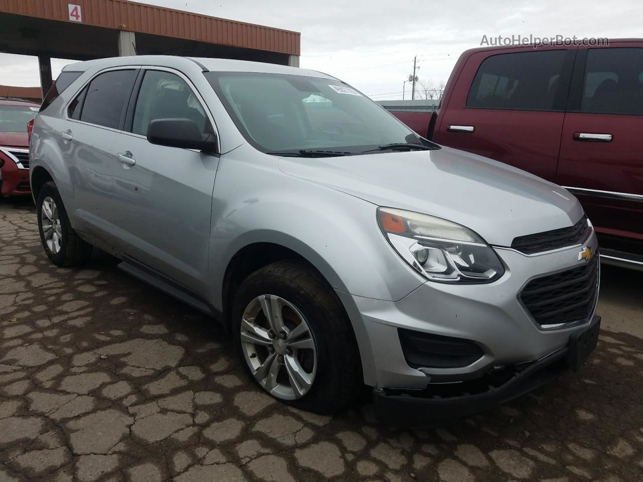 2016 Chevrolet Equinox Ls Silver vin: 2GNFLEEKXG6148075