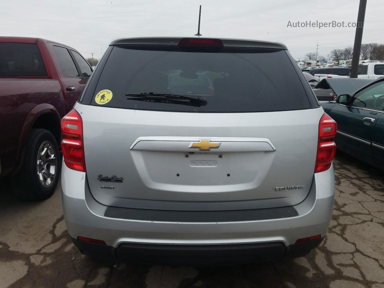 2016 Chevrolet Equinox Ls Silver vin: 2GNFLEEKXG6148075