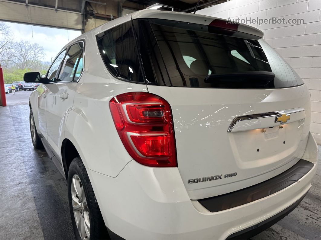 2017 Chevrolet Equinox Ls White vin: 2GNFLEEKXH6323538