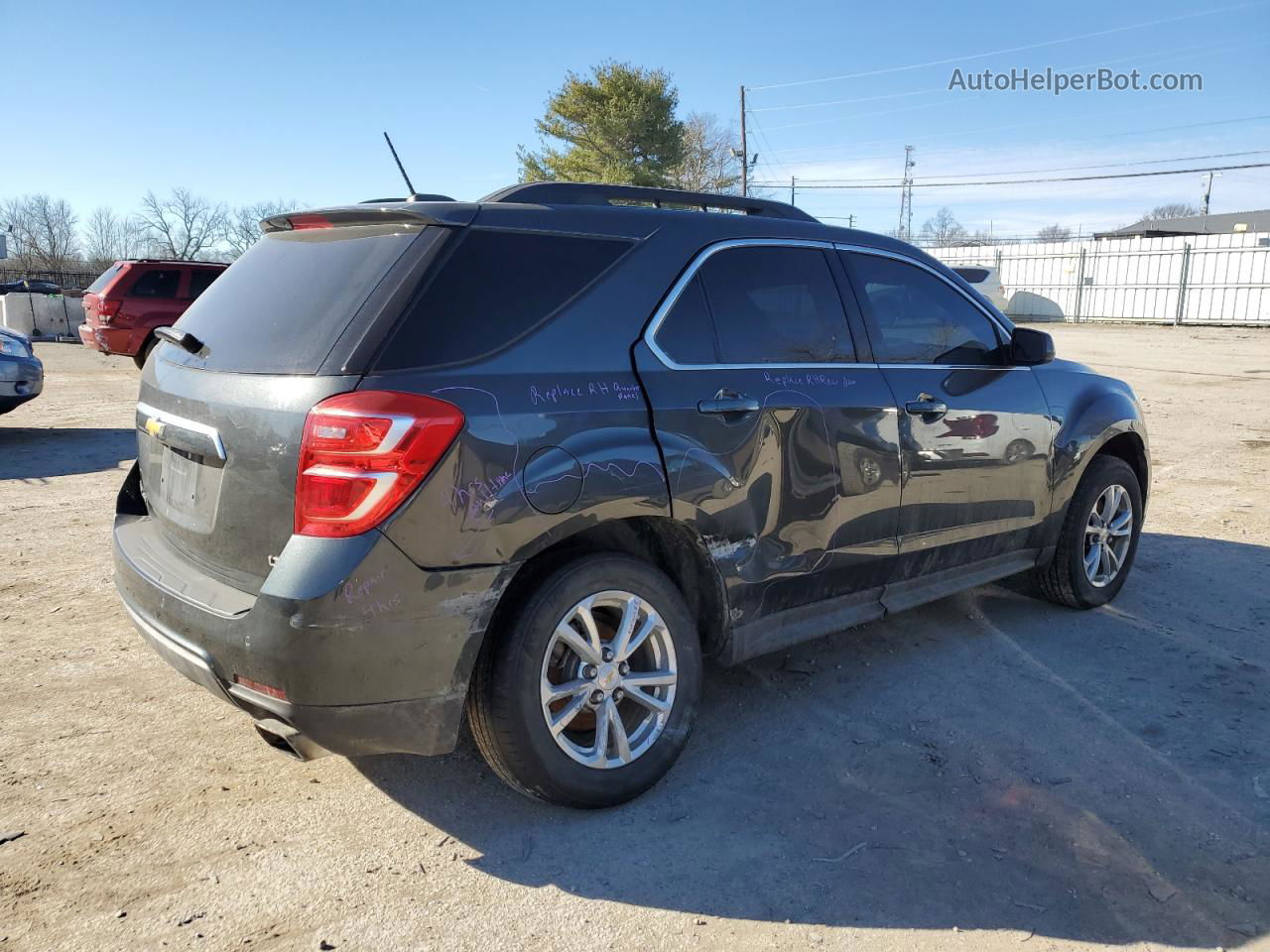 2017 Chevrolet Equinox Lt Серый vin: 2GNFLFE34H6239925