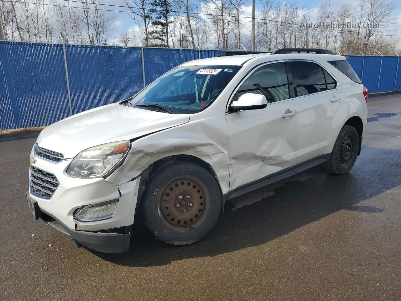 2017 Chevrolet Equinox Lt White vin: 2GNFLFEK0H6203236